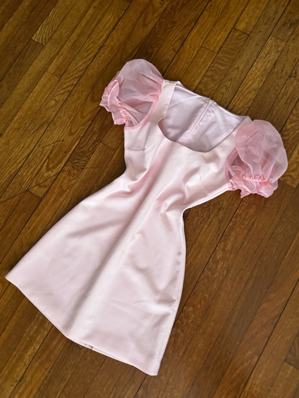 Pink Puff-Sleeve Dress